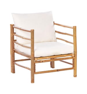 Poltrona da giardino CERRETO Bambù Bianco sporco