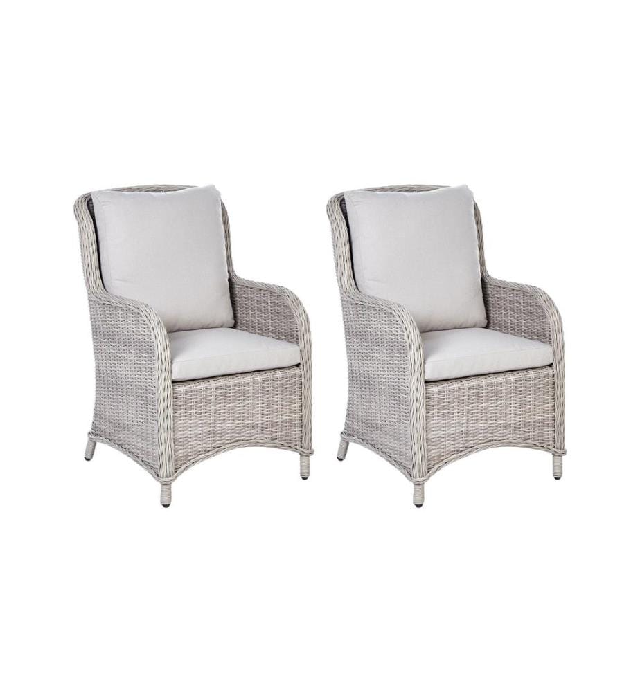 Ensemble de 2 fauteuils de jardin CASCAIS Polyrotin Beige