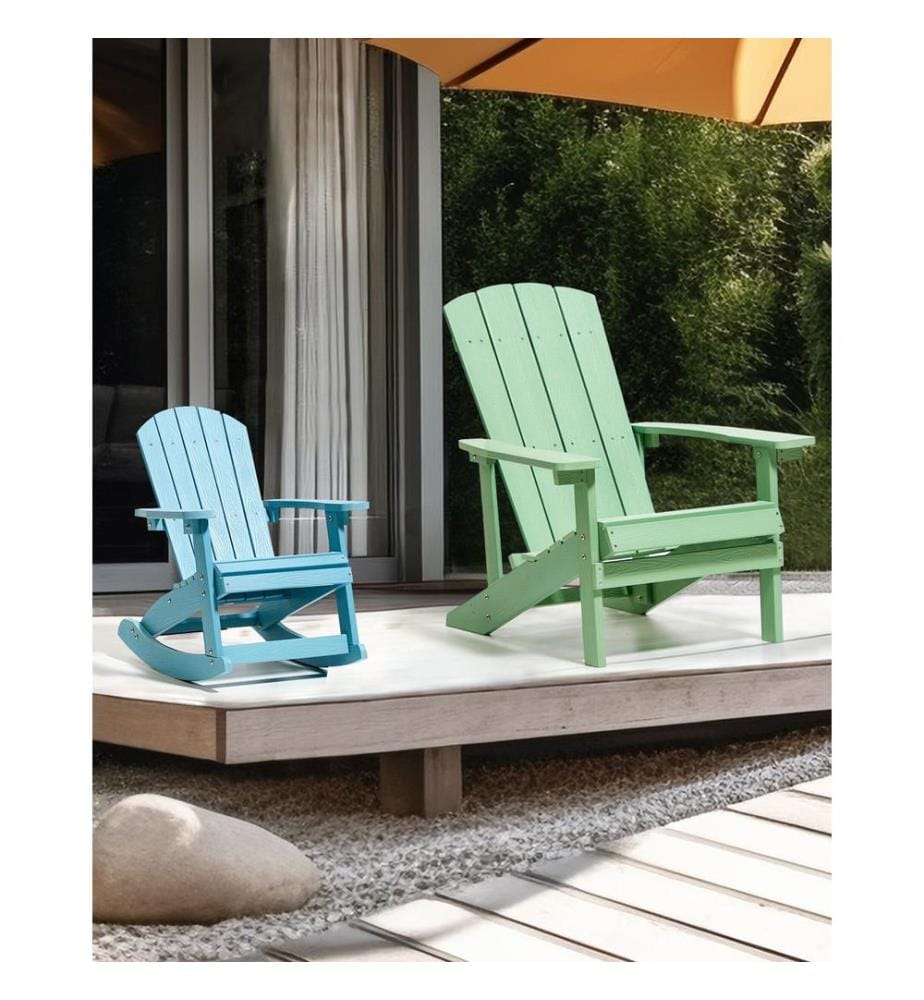 Garten Schaukelstuhl für Kinder ADIRONDACK Hellblau