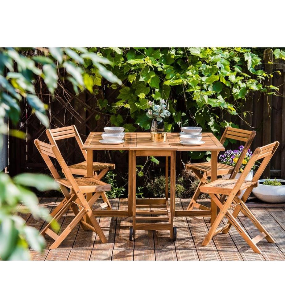 Gartenmöbel Set 4-Sitzer FRASSINE Akazienholz Braun