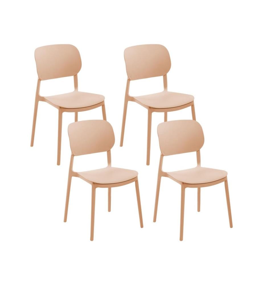 Lot de 4 chaises de jardin TUPIZA Beige sable