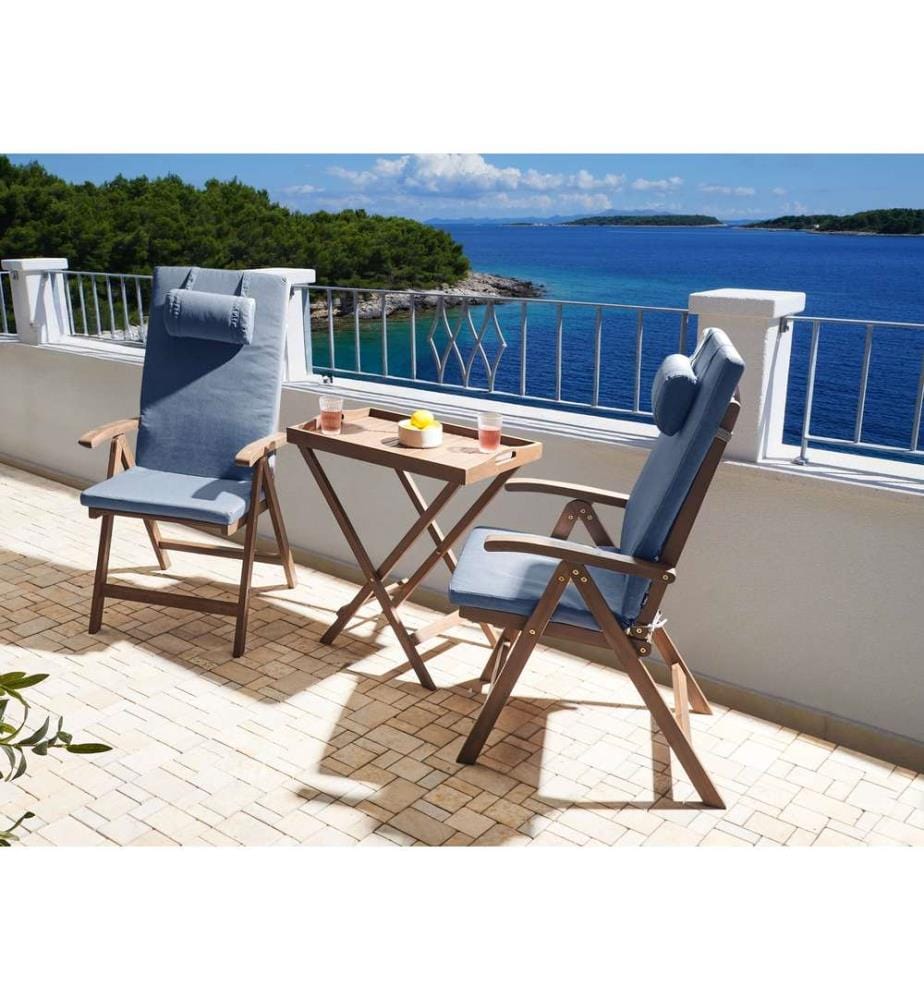 Ensemble bistrot AMANTEA PREMIUM Acacia Bleu