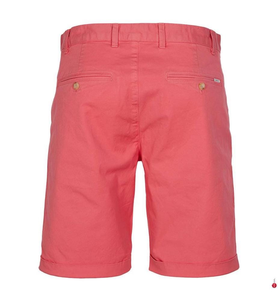 Short chino Sunfaded Regular Fit - Rouge pastèque