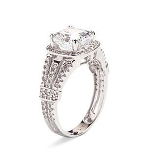 Ring "Magnifique" Weissgold 375/1000 und Zirkonium