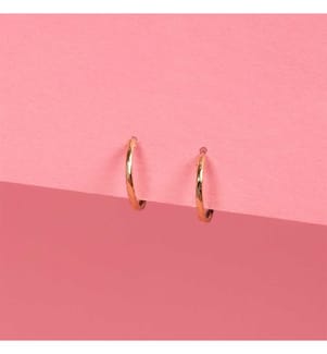 Earrings Hoop Earringss Mala 16Mm 375/1000 - Yellow Gold