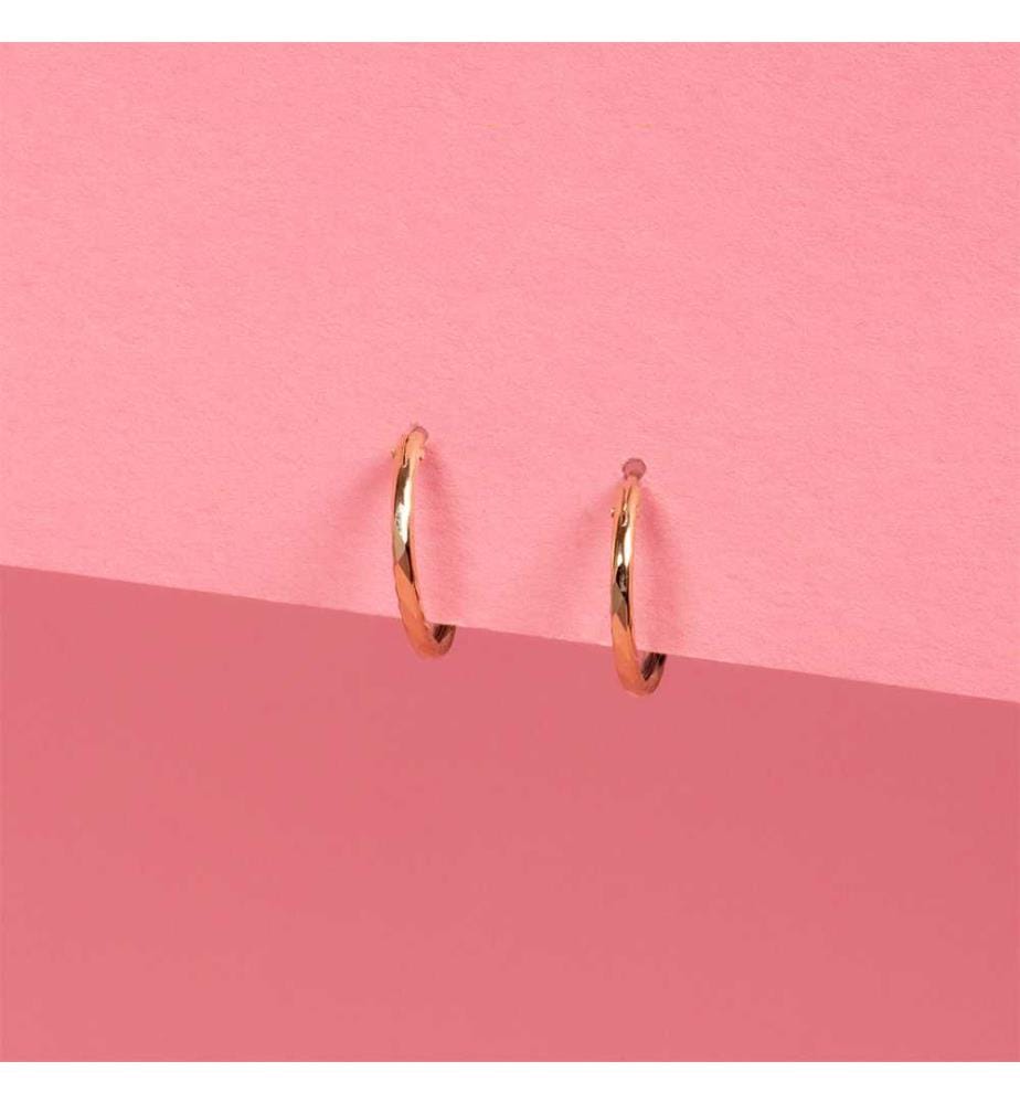 Earrings Hoop Earringss Mala 16Mm 375/1000 - Yellow Gold