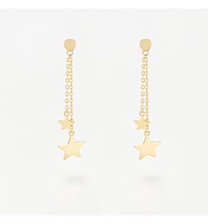 Etoiles Pendant earrings - Yellow gold 375/1000