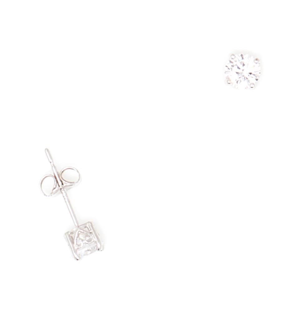 Simply You" White Gold 375/1000 and Zirconium Earrings