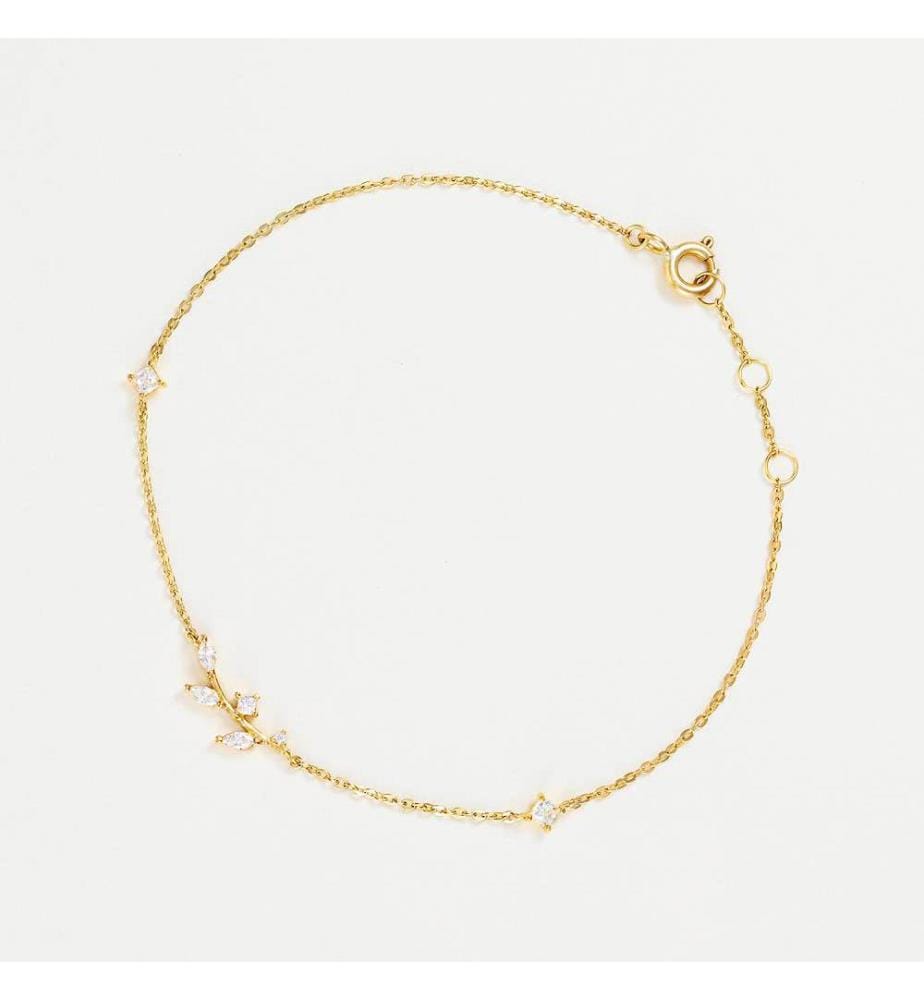 Bracelet Lindos - Or Jaune 375/1000 et Zirconium