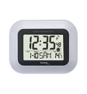 TECHNOLINE - Horloge murale radio WS8005 Argenté