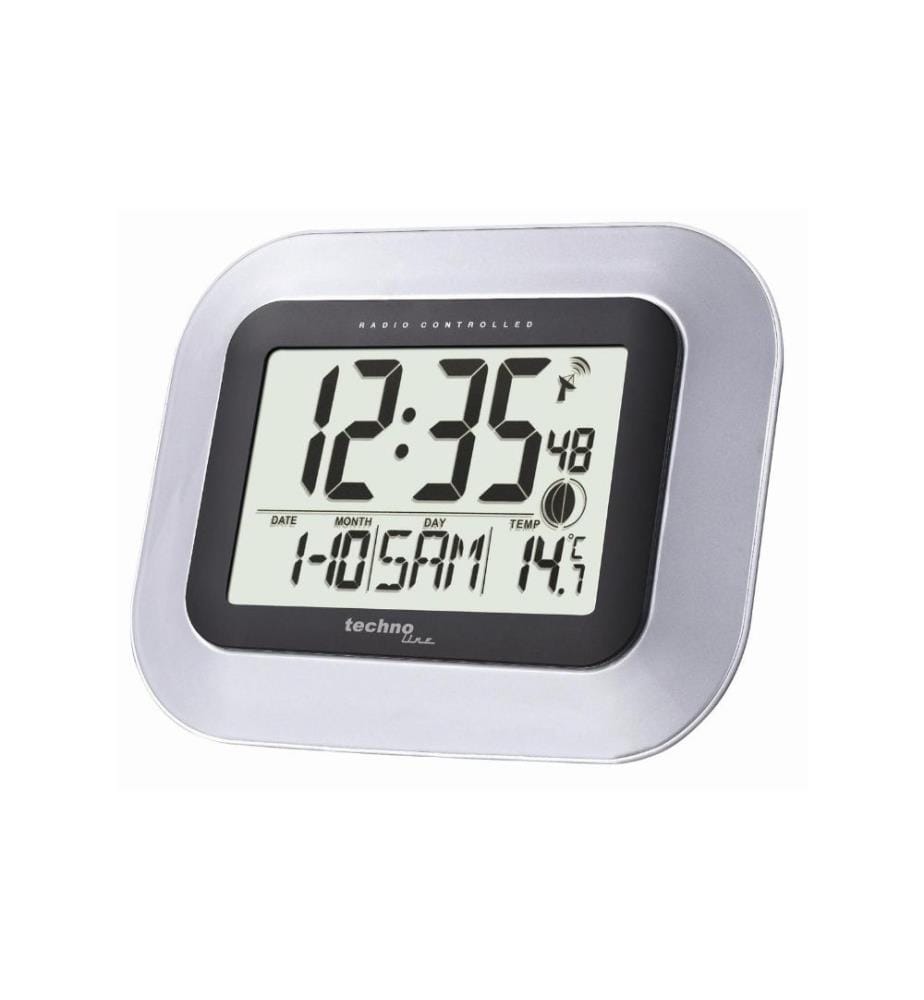 TECHNOLINE - Horloge murale radio WS8005 Argenté