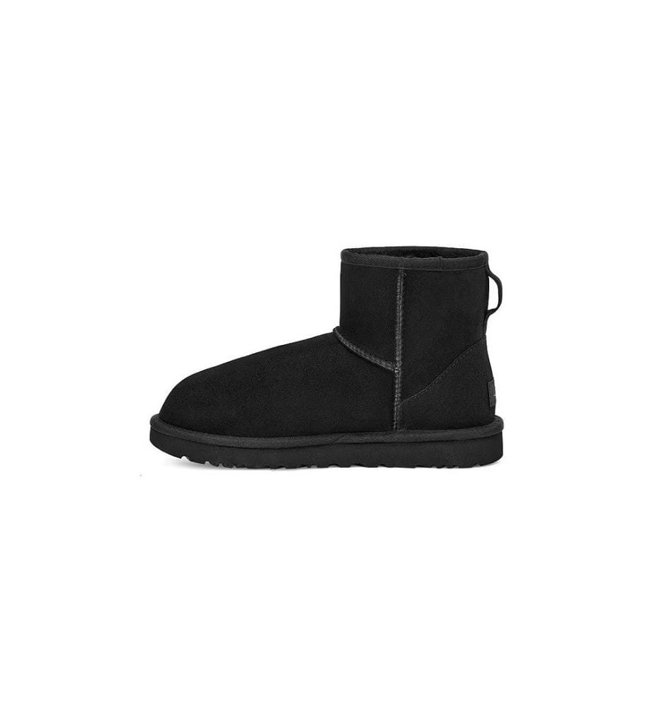 Leder-Stiefeletten Classic Mini II - Schwarz