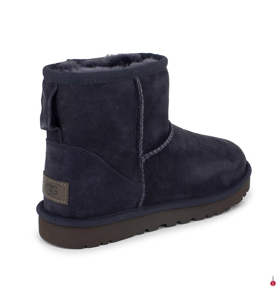 Lederstiefel Classic Mini II - Marinblau