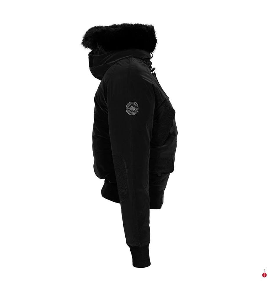 Ariella Glossy Bomber Jacket - Black