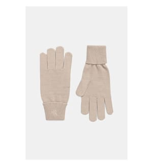 Rib Fine Gloves - Taupe