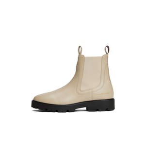 Chelsea-Boots aus Leder - Beige