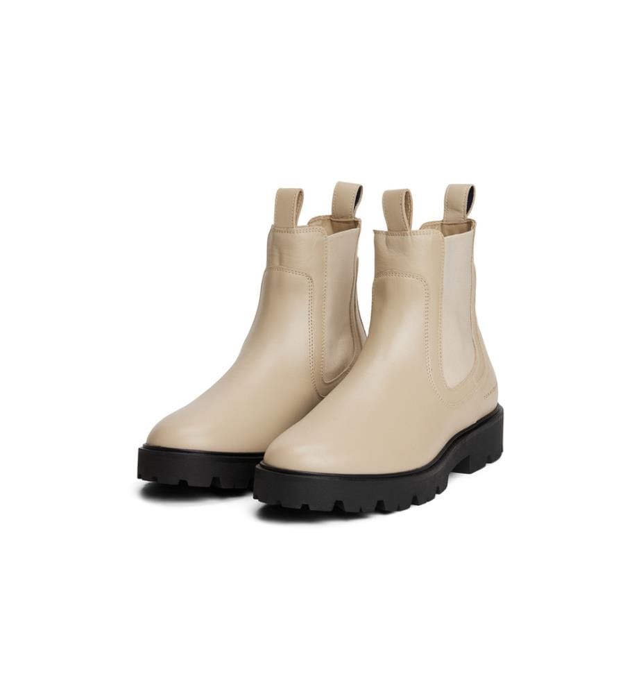 Chelsea-Boots aus Leder - Beige