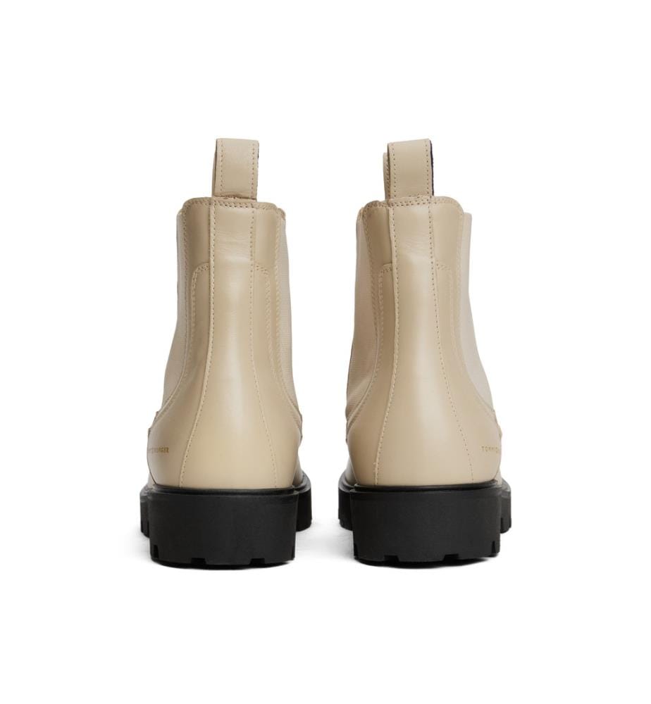 Chelsea-Boots aus Leder - Beige