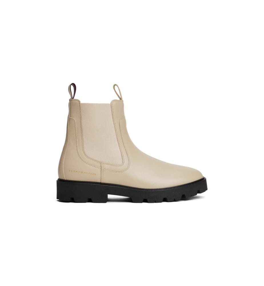 Chelsea-Boots aus Leder - Beige