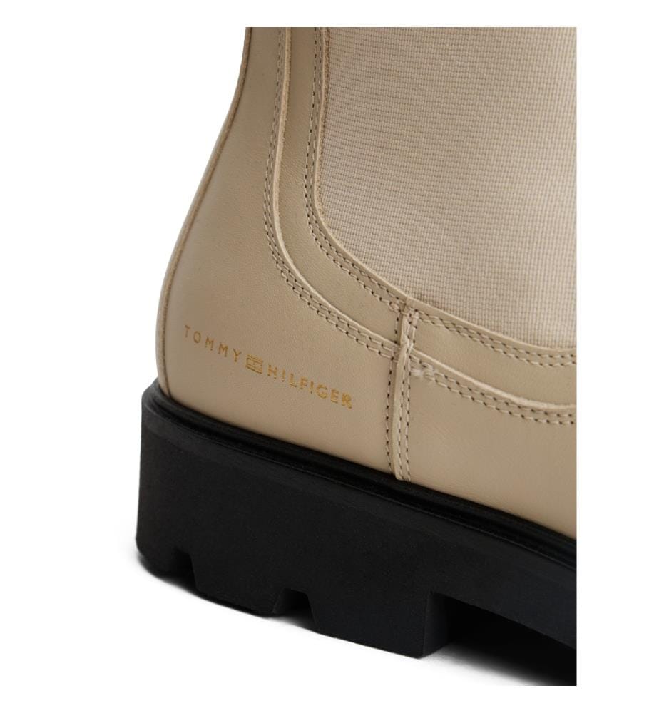 Chelsea-Boots aus Leder - Beige