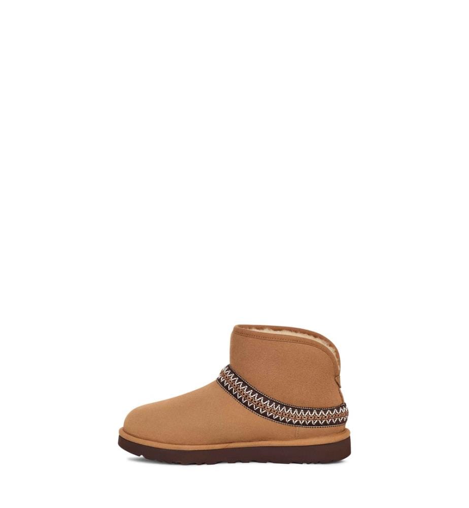 Klassische Mini-Halbmond-Stiefel - Braun