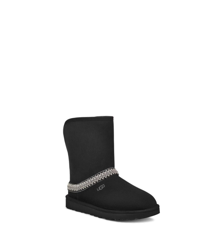 Klassische kurze Halbmondstiefel - Schwarz