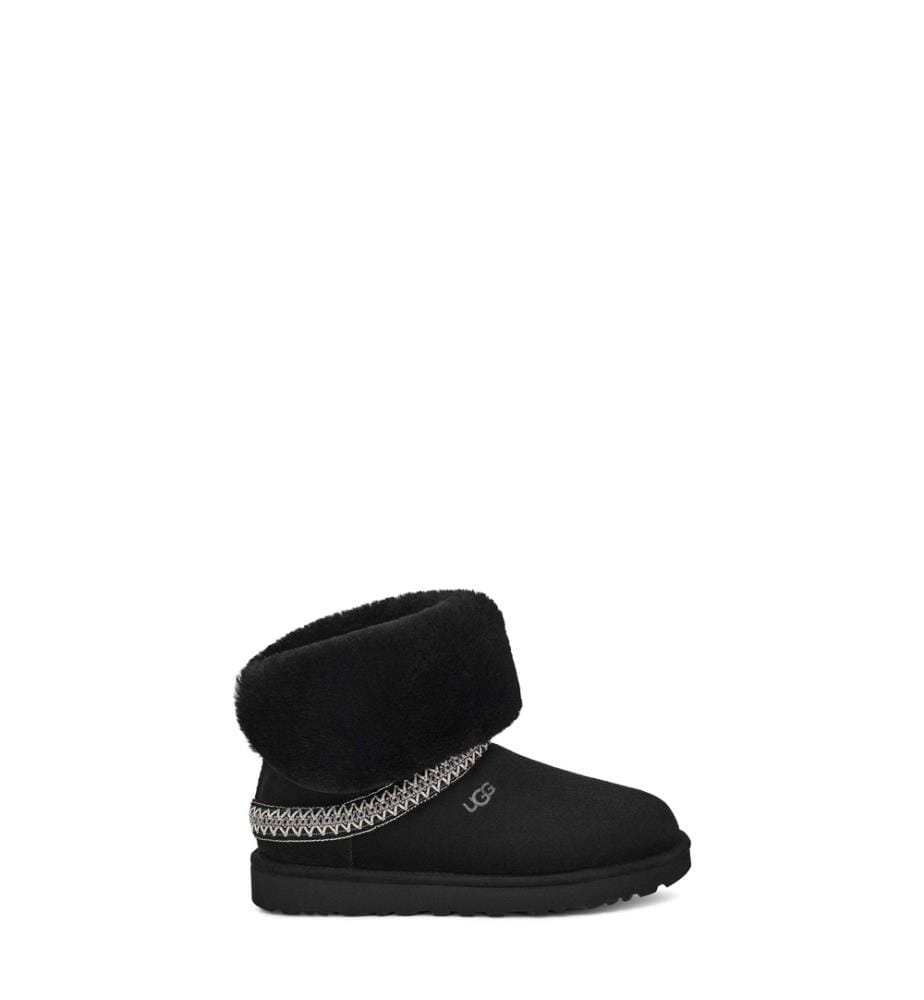 Klassische kurze Halbmondstiefel - Schwarz