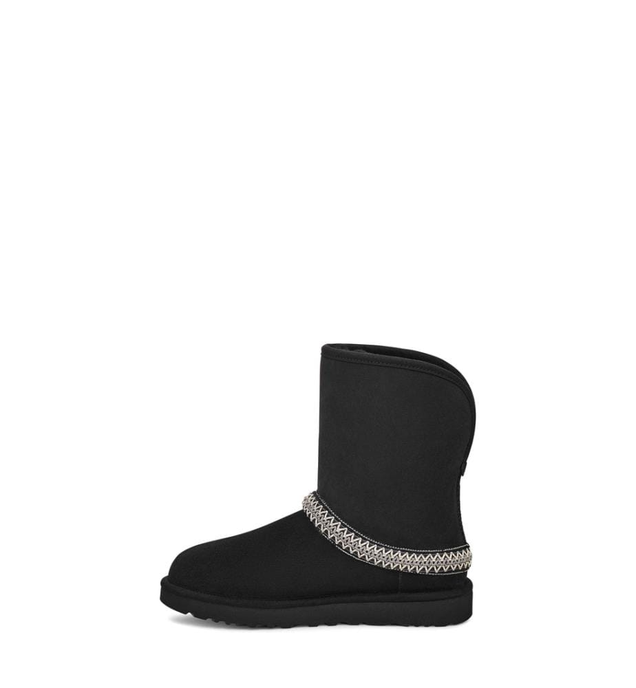 Klassische kurze Halbmondstiefel - Schwarz