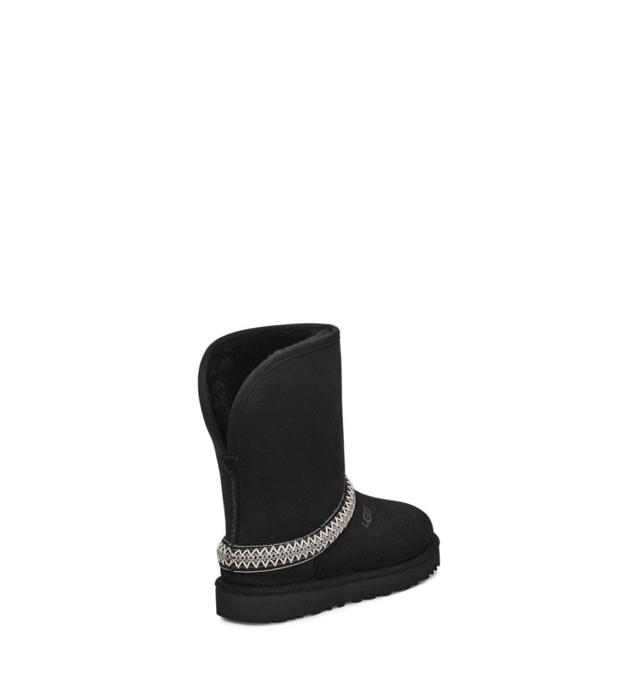 Klassische kurze Halbmondstiefel - Schwarz