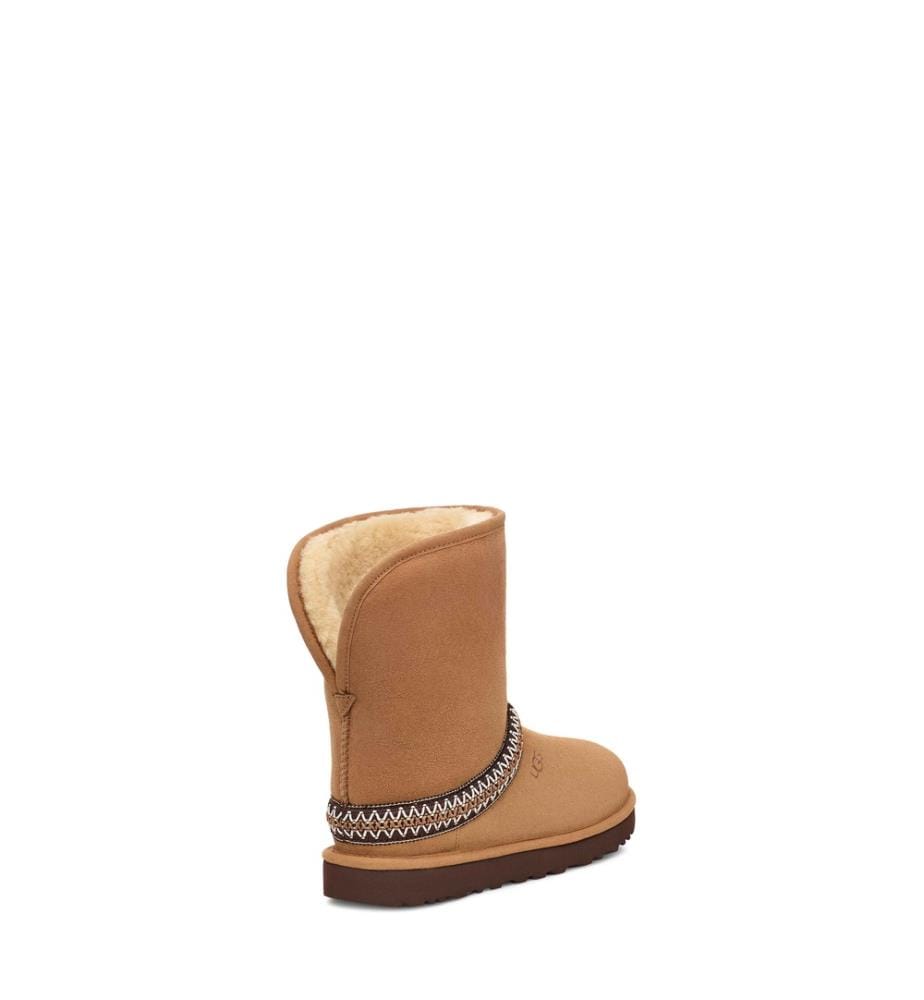 Klassische kurze Halbmondstiefel - Braun