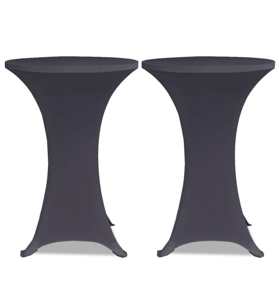 Tischhusse Stretchhusse 2 Stk 60 cm Anthrazit