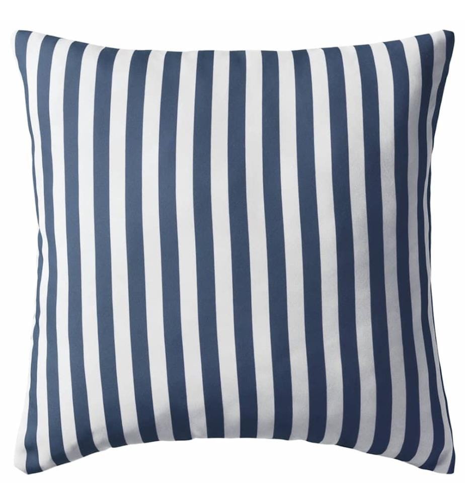 Gartenkissen 2 Stk. Streifenmuster 45 x 45 cm Marineblau