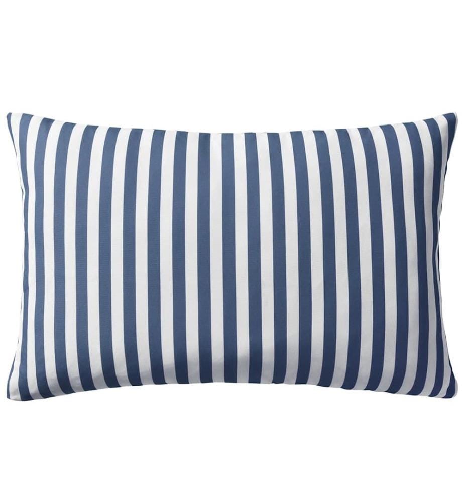 Gartenkissen 2 Stk. Streifenmuster 60 x 40 cm Marineblau