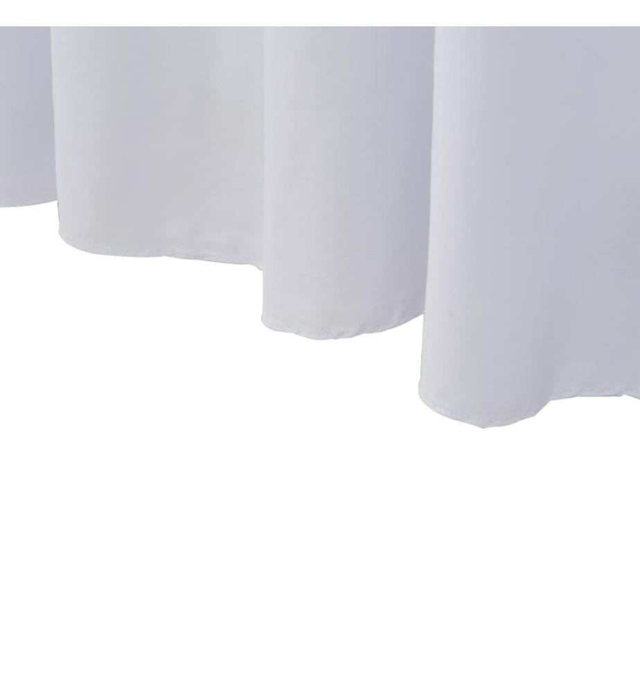 2 Stück Stretch-Tischdecken mit Rand Weiss 120 x 60,5 x 74 cm