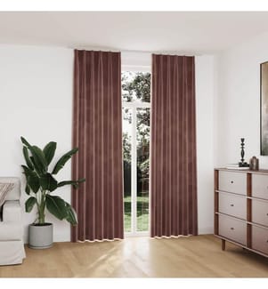 Verdunkelungsvorhänge Haken 2 Stk. Samt Antik-Rosa 140x245cm