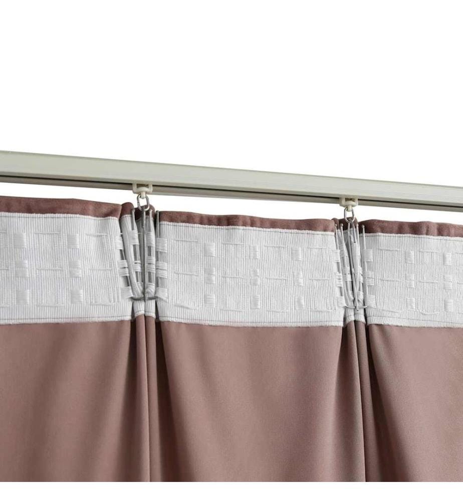 Verdunkelungsvorhänge Haken 2 Stk. Samt Antik-Rosa 140x245cm