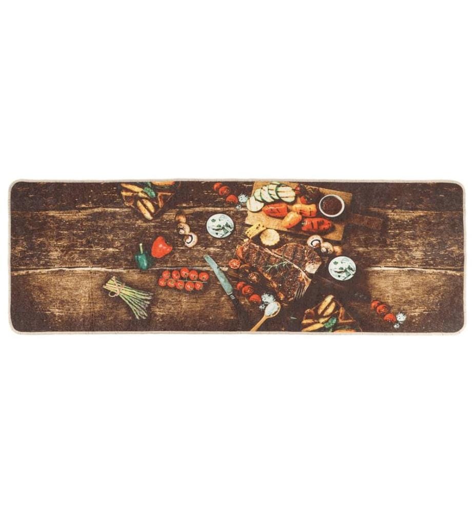 Küchenteppich Mehrfarbig 60x180 cm Waschbar Rutschfest