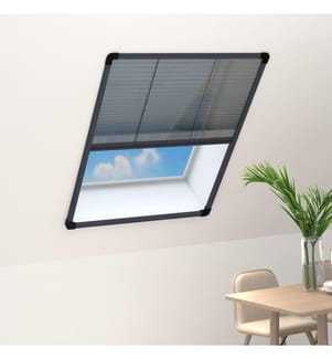 Insektenschutz-Plissee für Fenster Aluminium Anthrazit 60x80cm