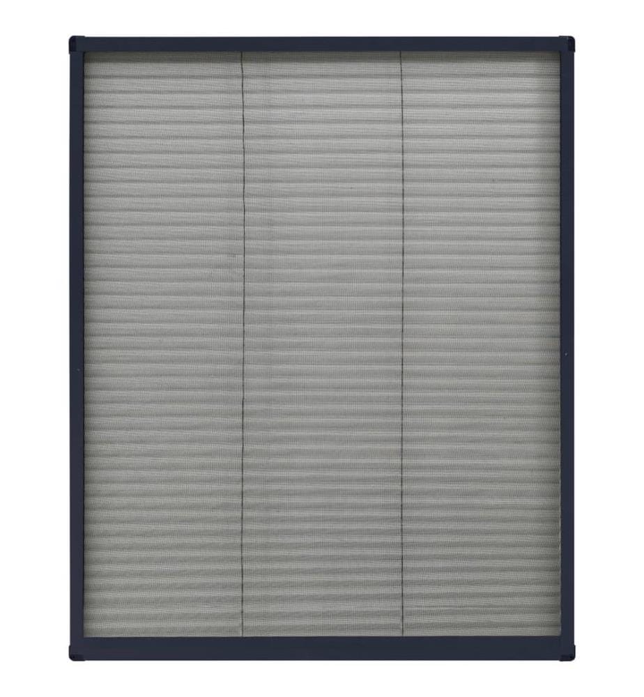 Insektenschutz-Plissee für Fenster Aluminium Anthrazit 60x80cm