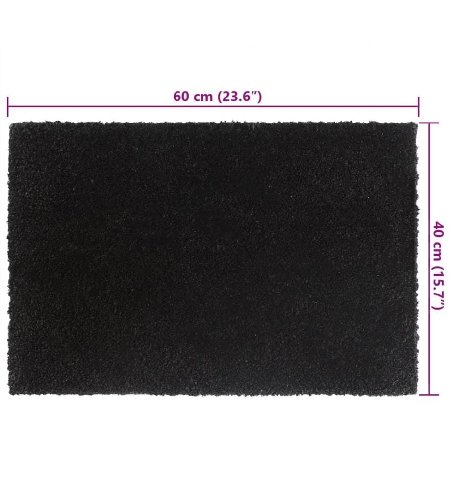 Fussmatten 5 Stk. Schwarz 40x60 cm Kokosfaser Getuftet