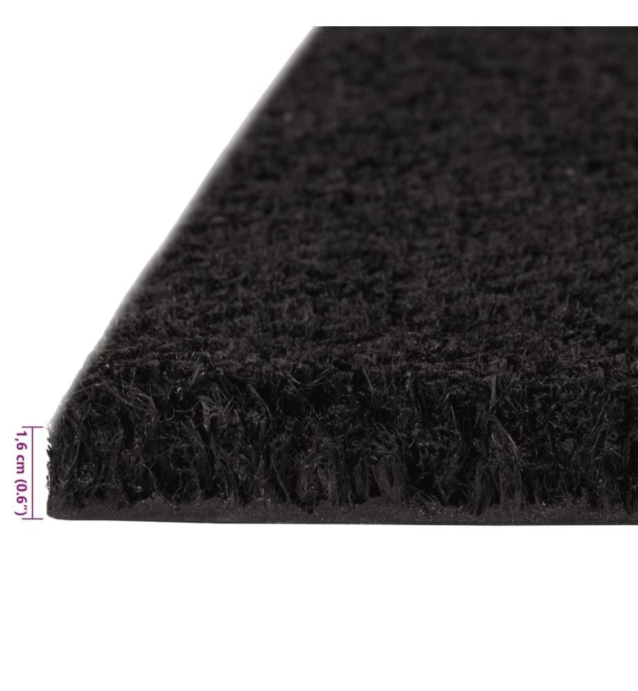 Fussmatten 5 Stk. Schwarz 40x60 cm Kokosfaser Getuftet