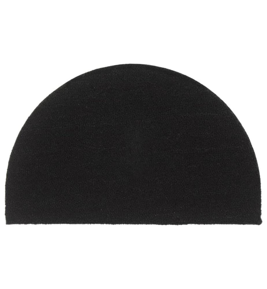 Fussmatte Schwarz Halbrund 50x80 cm Kokosfaser Getuftet
