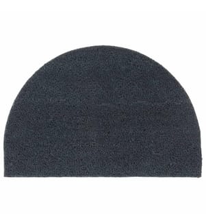 Fussmatte Dunkelgrau Halbrund 40x60 cm Kokosfaser Getuftet