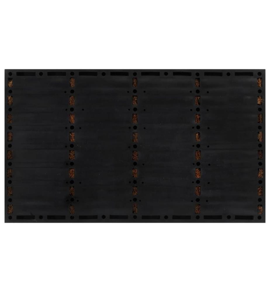 Paillasson rectangulaire 45x75 cm caoutchouc et fibre de coco