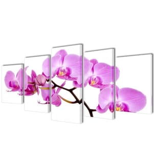 Set de toiles murales imprimées Orchidée 200 x 100 cm