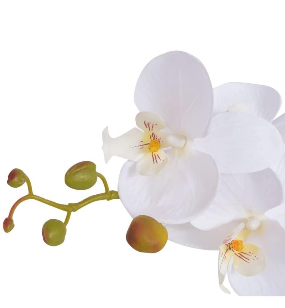 Künstliche Orchidee mit Topf 65 cm Weiss