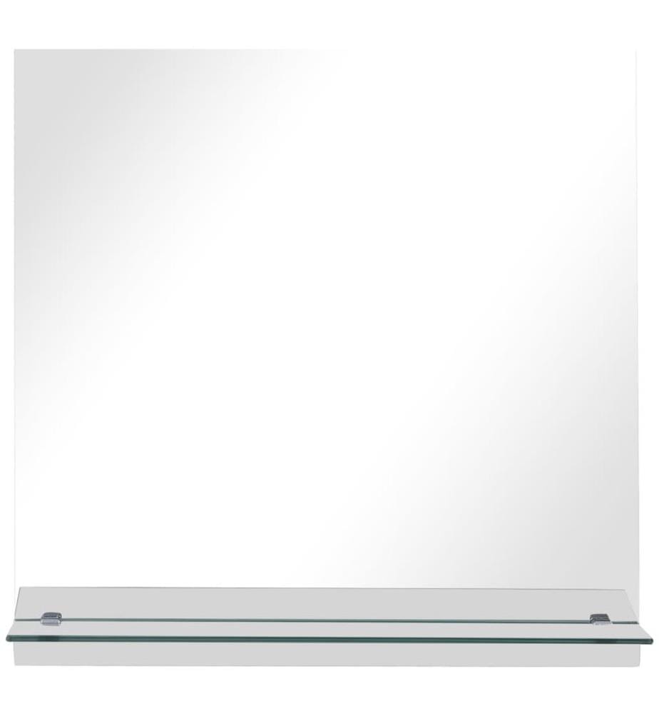 Wandspiegel mit Regal 50×50 cm Hartglas