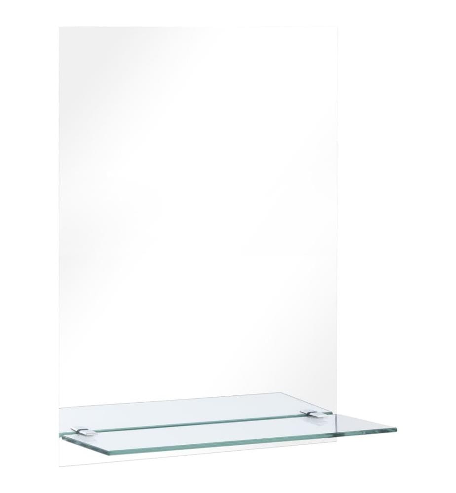Wandspiegel mit Regal 40×60 cm Hartglas