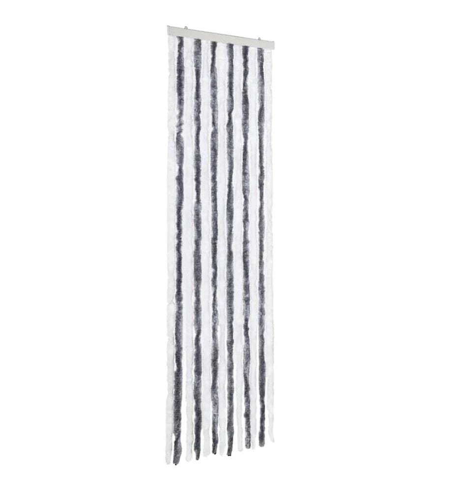 Moustiquaire Gris et blanc 56 x 185 cm Chenille