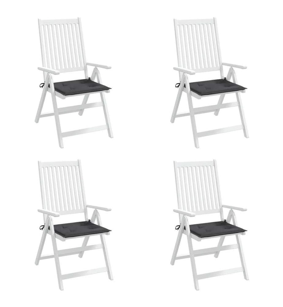 Gartenstuhl-Kissen 4 Stk. Anthrazit 50x50x3 cm Oxford-Gewebe
